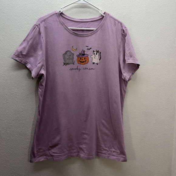 Life Is Good Tops - Life Is Good Shirt Womens XL Purple Crusher Halloween Fall Pumpkin Spooky Season